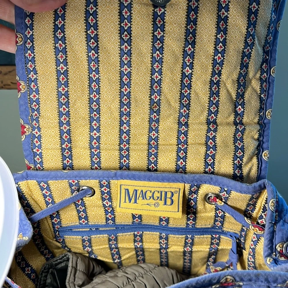 MaggiB Blue Quilted Backpack